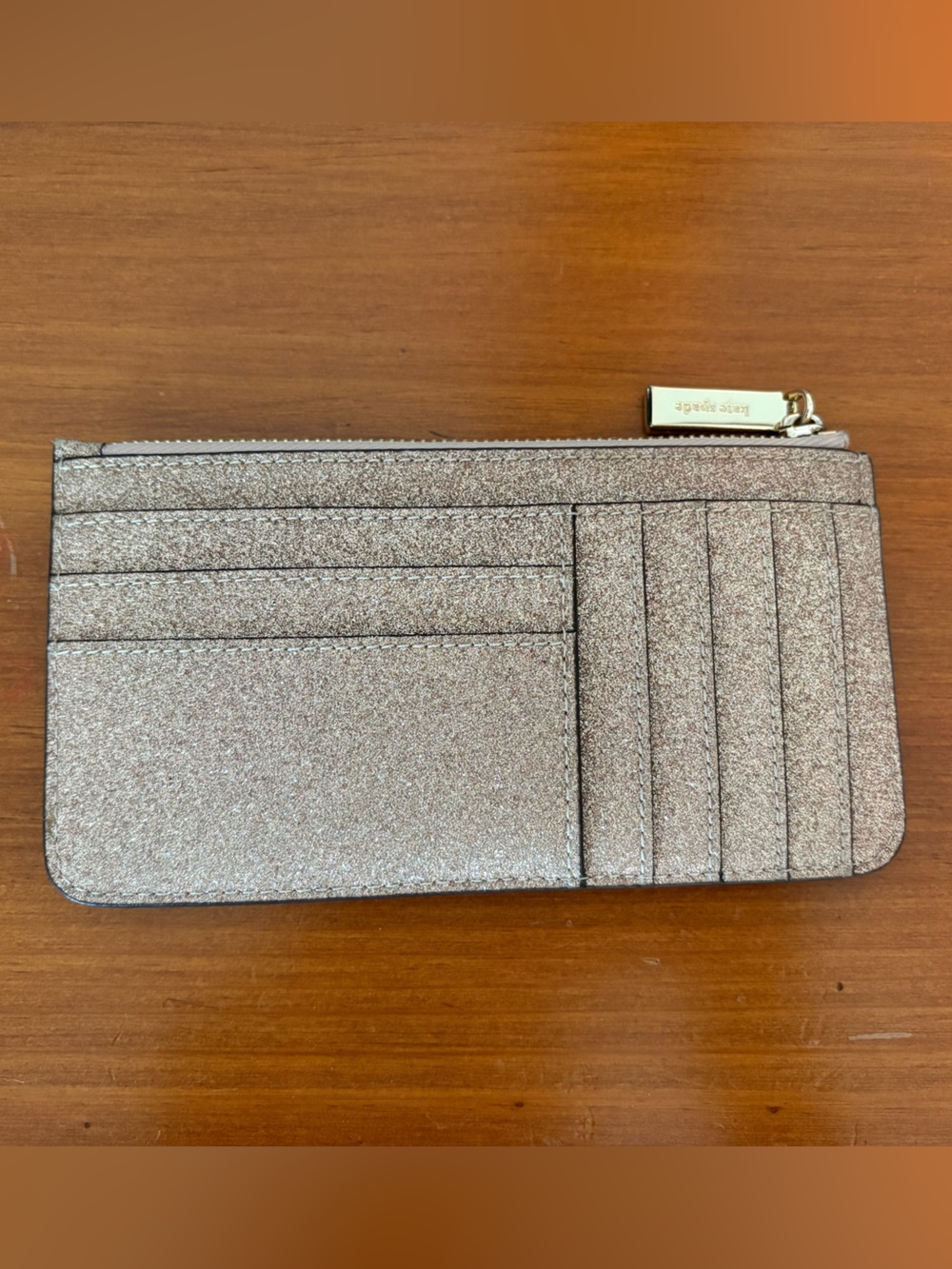 kate spade Pink Glitter Wallet - Rose Tone - Picture 2 of 5